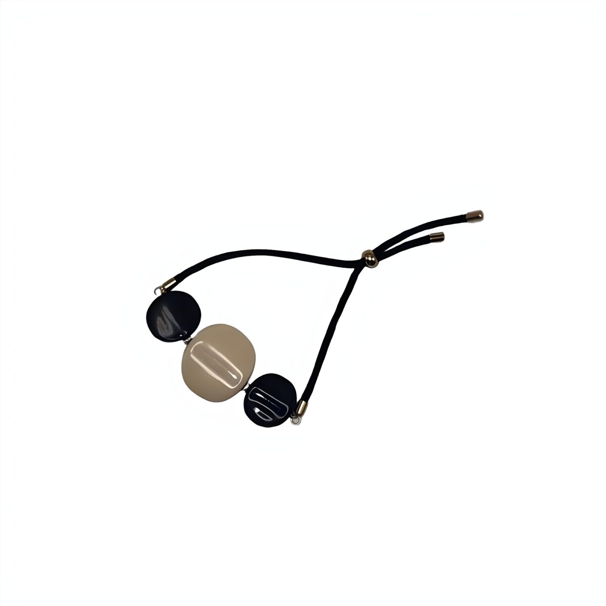 Pulsera Triple Blanco - Negro - Thumbnail Image 1