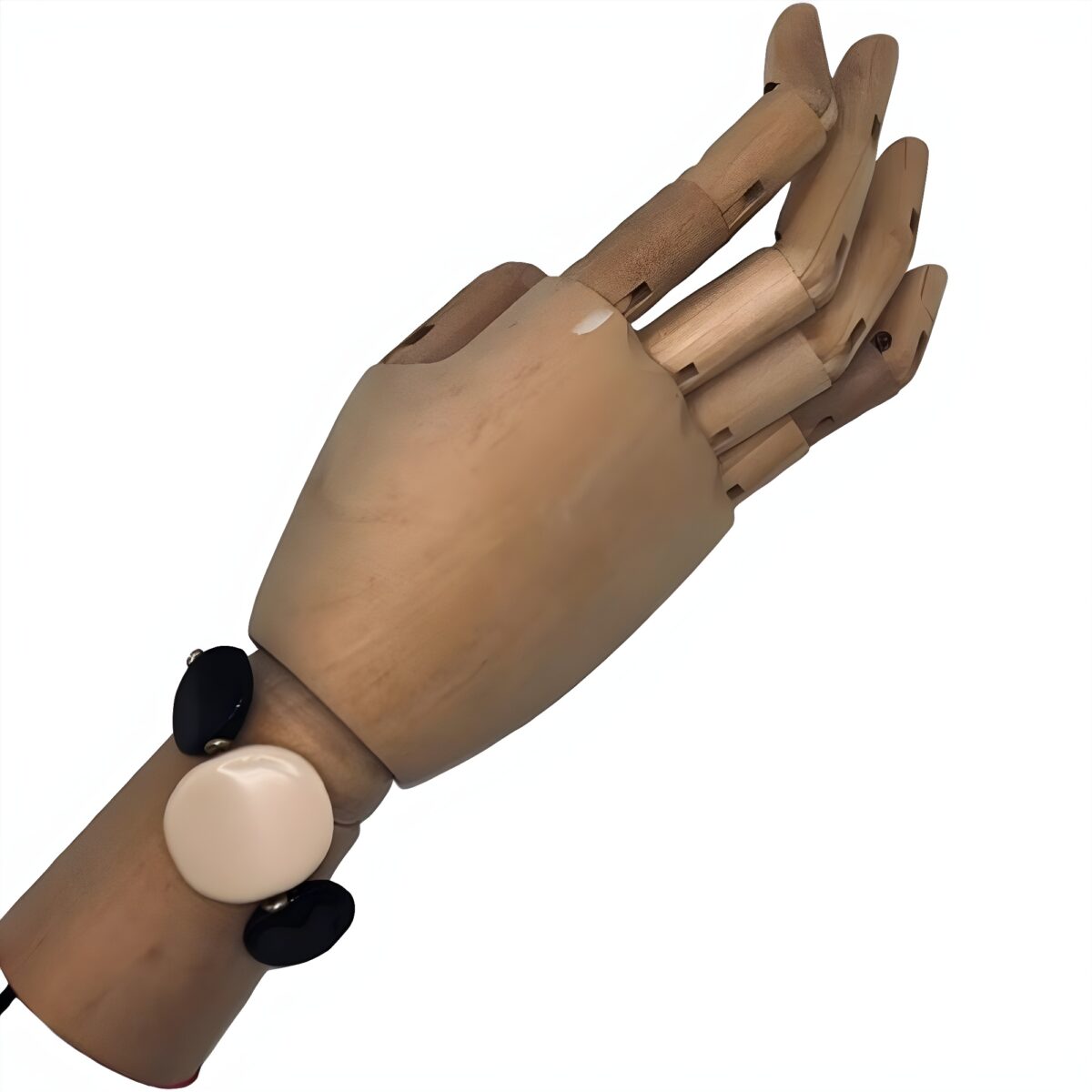 Pulsera Triple Blanco - Negro - Thumbnail Image 2